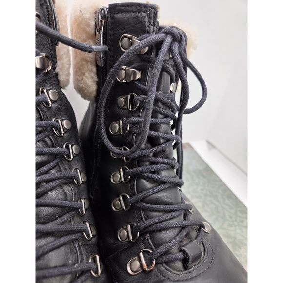 Royal Canadian Boots Size 10 Black Lethbridge Waterproof Leather Shearling Zips - Picture 8 of 15